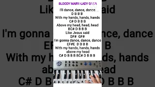 Bloody Mary|Lady Gaga|WednesdayTrending|ansharmy_07.191|Piano Notes|Piano Tutorial| wednesday Song