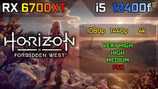 Horizon Forbiden West : i5 12400f + RX 6700XT