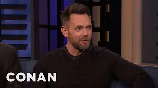 Joel McHale Ate A Dead Pigeon With Bear Grylls | CONAN on TBS