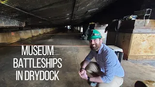 Museum Battleships in Drydock