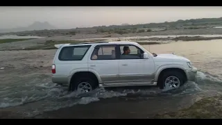 Toyota Hilux Surf Crossing River Water