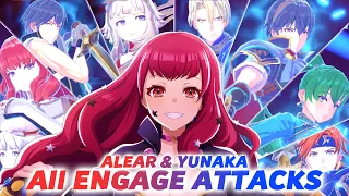 Fire Emblem Engage - Yunaka & Alear Use All Emblem Attacks! (DLC Bracelets Included)