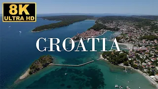 [8K] Beaches of Croatia - Rab Island🌴8K Drone Footage 🌴 Ambient Cinematic Drone Video