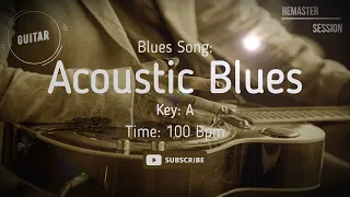 Guitar Acoustic blues backing track jam in A