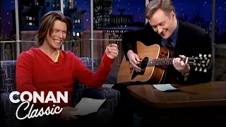 David Bowie Performs A Song Written By Conan | Late Night with Conan O’Brien