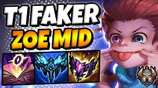 T1 Faker Zoe vs Leblanc [ MID ] Patch 12.8 Korea Challenger ✅