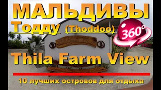 Тодду (Thoddoo) Мальдивы гостевой дом Thila Farm View . Видео 360.  10 лучших островов для отдыха