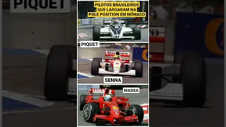 Nelson Piquet, Ayrton Senna e Felipe Massa. Brasileiros que largaram na Pole no GP de Mônaco. #F1