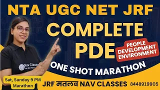 UGC NET JRF Dec 2023 Marathon on People Environment (PDE) | Paper 1 | One Shot | By Navdeep Kaur