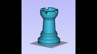 Chess Rook made on a CNC Rotary Axis