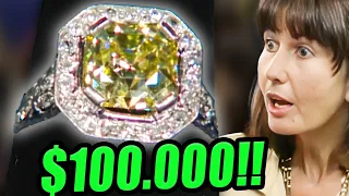 YELLOW DIAMOND Made By World's Best Diamond Cutter!! Antiques Roadshow