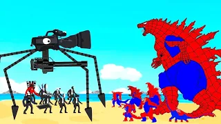 Evolution Of SPIDER GODZILLA's vs Evolution Of CAMERA-MAN, TV-MAN : Who Is The King Of Monsters?