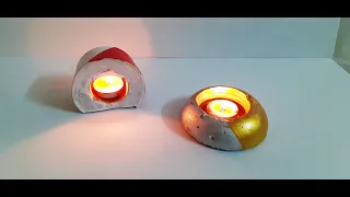 How To Make Cement Candle Holders | Beautiful And Easy DIY Decor