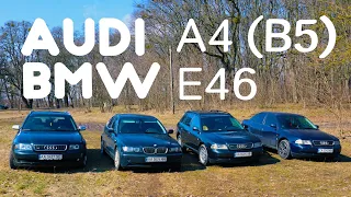 Три AUDI A4 (B5) и Бонус BMW E46 Обзор/Сравнение #007 #AUDI #BMW #AUDIA4 #BMWE46  #АУДИ #БМВ