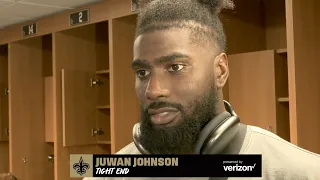 Juwan Johnson Postgame Interview | Saints vs. Panthers | 2022 NFL Week 18