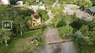 [4K] Drone View from Picada Café Southern Brazil Town