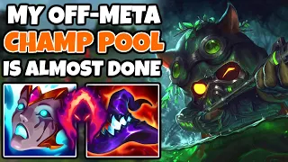 My Off-Meta Climb Champ Pool is almost complete. AP Teemo Mid & AP Ezreal Mid | 13.15