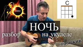 Антон Мизонов - Разбор укулеле кавера на Кино - Ночь