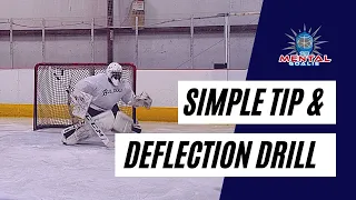 PRACTICE TIPS & DEFLECTIONS WITH THIS ONE SIMPLE DRILL | How To Hockey Goalie Drill