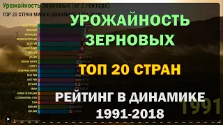 📊 Урожайность зерновых | ТОП 20 СТРАН | Рейтинг 1991-2018 | 2К