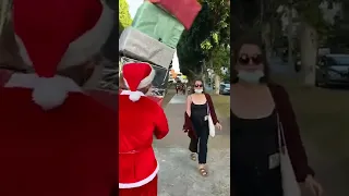 OMG Last Girl! 😂 Falling Boxes Santa Christmas Viral Funny! #shorts