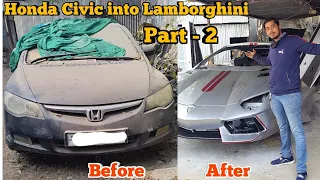 The Silver Shark | Modified Honda Civic into Lamborghini | Final Part - 2 | MAGNETO11