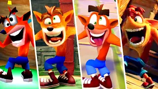 Evolution of Crash Bandicoot Victory Animations (1996 - 2020) Dances and more