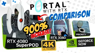 PORTAL with RTX on GeForce NOW RTX 4080 | 900%+ Frame Increase!