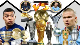 ERLING HAALAND VS KYLIAN MBAPPE all trophies and awards Comparison