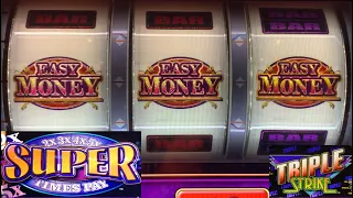 CASINO SLOTS: 2X 3X 4X 5X SUPER TIMES PAY + TRIPLE STRIKE + EASY MONEY SLOT PLAY!