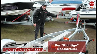 Der "Richtige" Bootstrailer und "Ladungssicherendes" Vergurten des Bootes auf dem Trailer