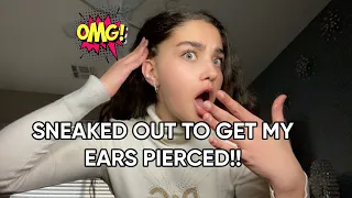 I GOT MY EARS PIERCED WITHOUT MOM KNOWING!! OMGG