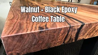 Making a Stunning WALNUT and BLACK EPOXY Coffee Table: My best piece yet.