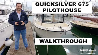 Quicksilver 675 Pilothouse Walkthrough Tour - Fishing, Leisure and Family boat! Clever Design!