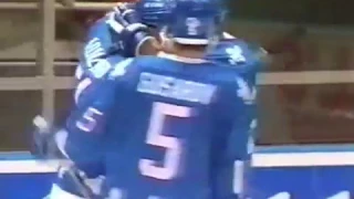 Andrei Kovalenko's great goal vs Rangers after robbing Brian Leetch (26 oct 1992)