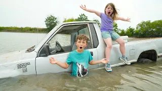 Turning our Abandoned Truck into a Boat | Tractors for kids