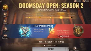 Doomsday Grand Finals: 739 FKG v 763 LAM