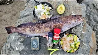 Catch and Cook!!! BOILING Rice - Fish, Avocado, and Butter!  SO EASY!!!!