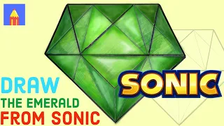 How to Draw The Emerald From Sonic The Hedgehog 2 | Draw The Emerald From Sonic Easy