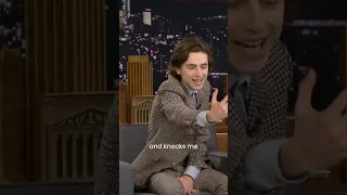 When Timothée Chalamet fell off a chair 😂 #shorts #timotheechalamet