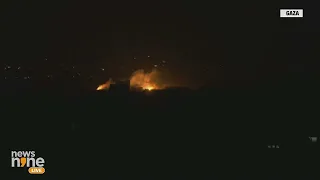 Israel Hamas War | Gaza Skyline Lit by Burning Projectiles as Israel Continues Airstrikes | News9
