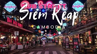 Cambodia. Pub street - Night street of bars and entertainment in Siem Reap city