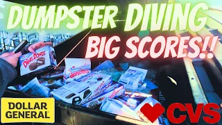 Dumpster Diving Latest 2024 Dollar General and CVS SCORES! JACKPOT!! 😱