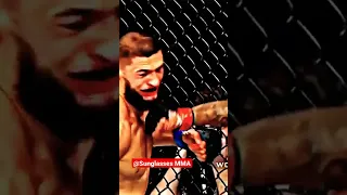 Gilbert Burns Landing Huge Punches On Khamzat | Khamzat Vs Burns 😯 #ufc #mma #khamzatchimaev #khabib