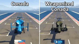 Conada Vs Weaponized Conada - Which is Best? GTA online San Andreas Mercenaries Update