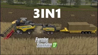 Farming Simulator 17 | 3IN1 | Wheat Harvesting , Baling , Auto Loading, Selling