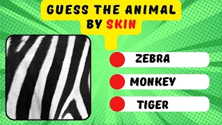 Guess 100 Animals by their SKIN in 5 Seconds  2024| Easy, Medium, Hard, Impossible