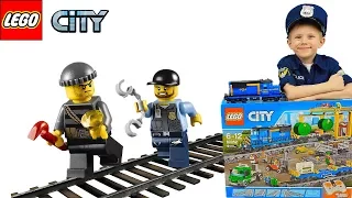 LEGO CITY CARGO TRAIN and attack of lego bandits - Lego police and special operation