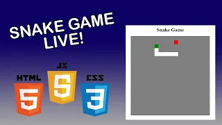 Coding "Snake" Live with Vanilla JavaScript! | Snake Game Coding Challenge