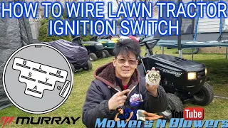 HOW TO WIRE REWIRE HARDWIRE A LAWN TRACTOR IGNITION SWITCH STARTER SOLENOID MAGNETO BATTERY GROUND